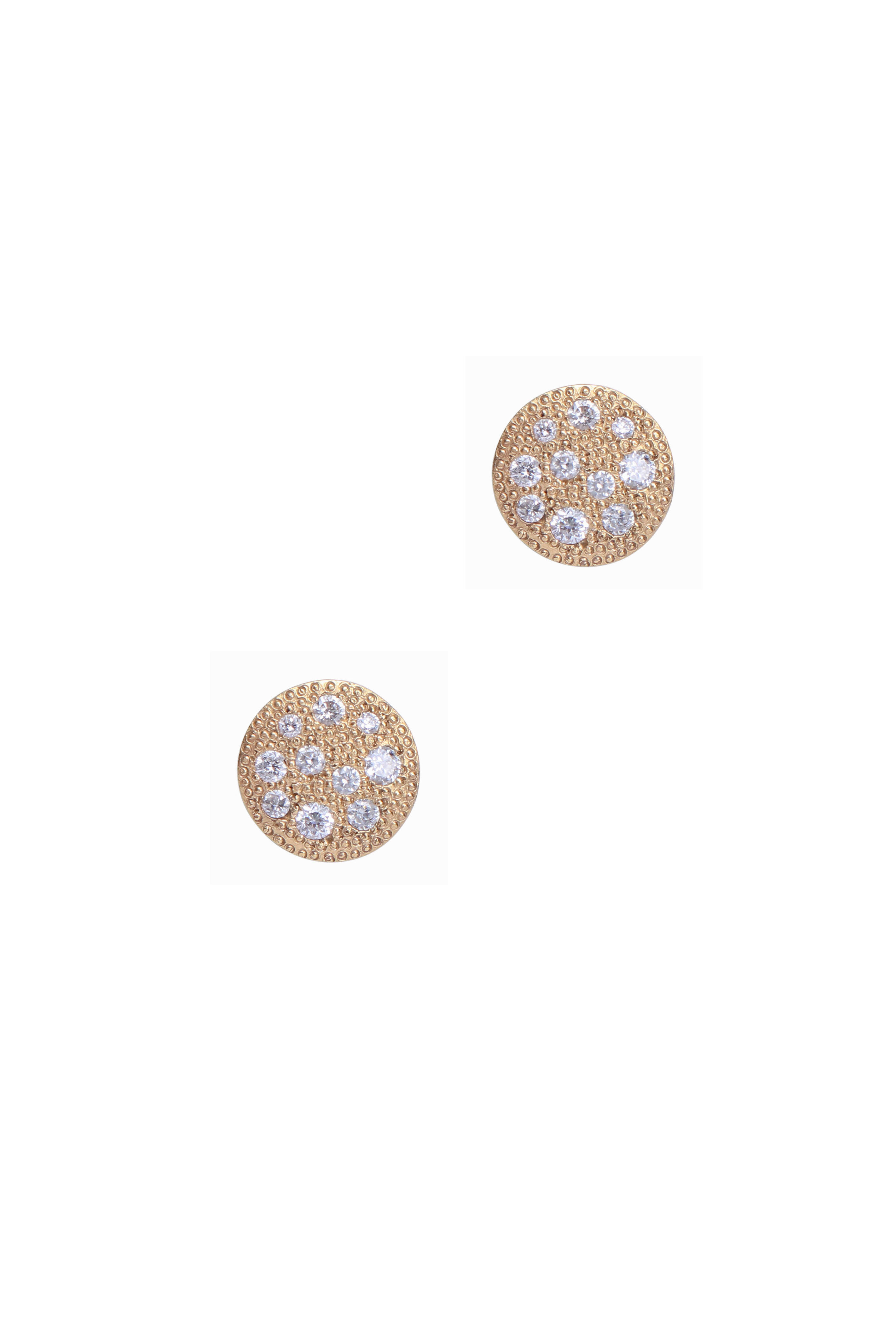 .925Suneera - Mini Gold Scattered Diamond Stud Earrings