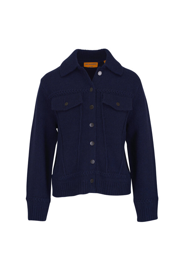 Guest in Residence Midnight Cashmere & Wool Jean Jacket