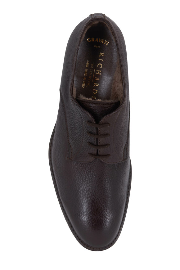 Gravati - Brown Leather Shearling Lined Derby Shoe 