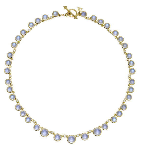 Temple St. Clair Royal Blue Moonstone & Diamond Necklace