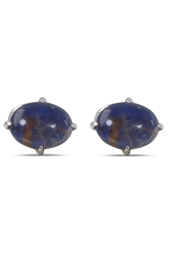 Spivey  Lapis Rutilated Quartz Cufflinks