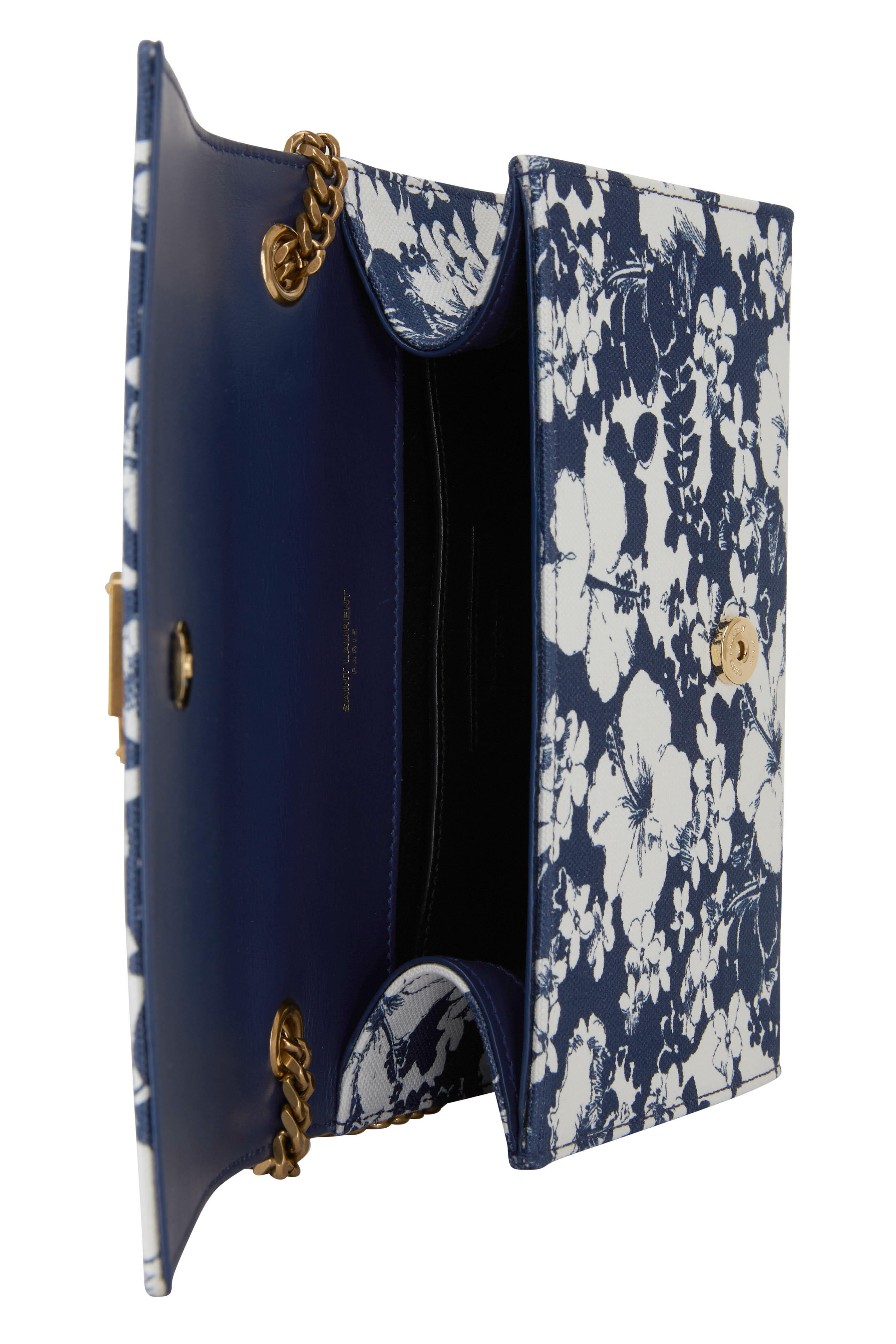 Saint Laurent - Kate Blue Hawaiian Print Small Crossbody Bag