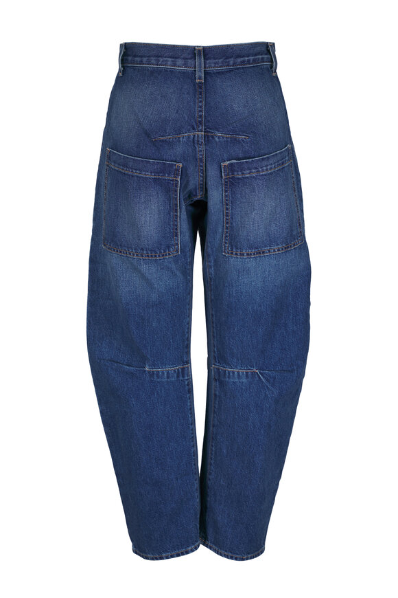 Nili Lotan Shon Bedford Wash Cotton Curved Denim Pant - view 3