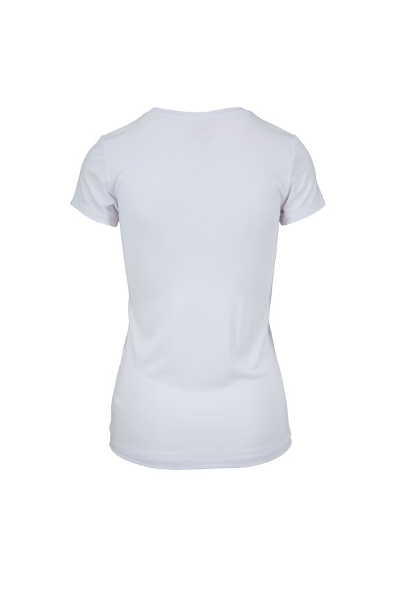 L'Agence - Ressi White Jersey Knit T-Shirt