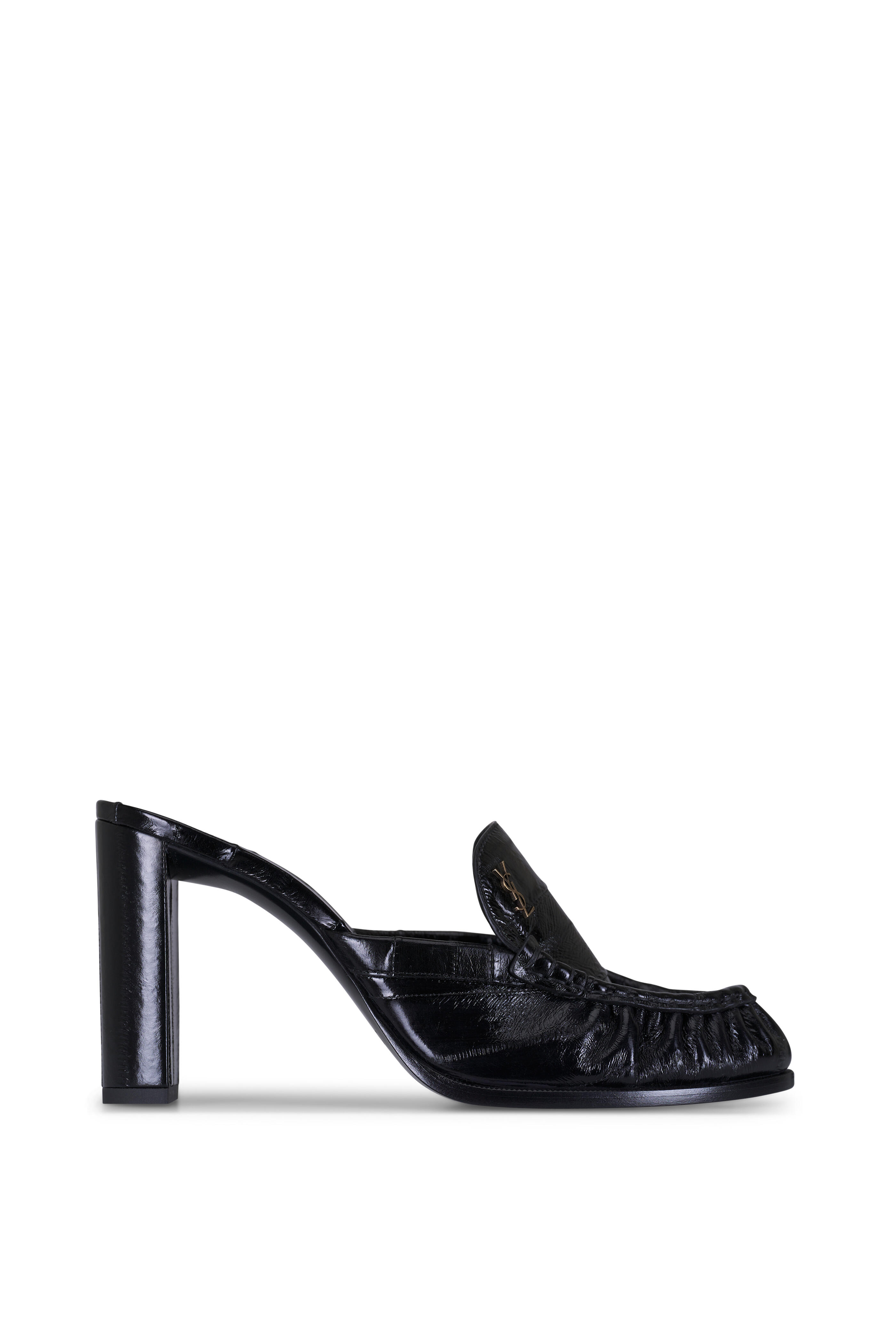 Saint Laurent - Le Loafer Black Leather Mule, 90mm