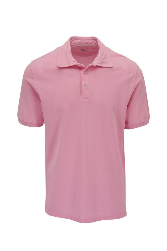 Fedeli Frosted Pink Cotton Piqué Polo