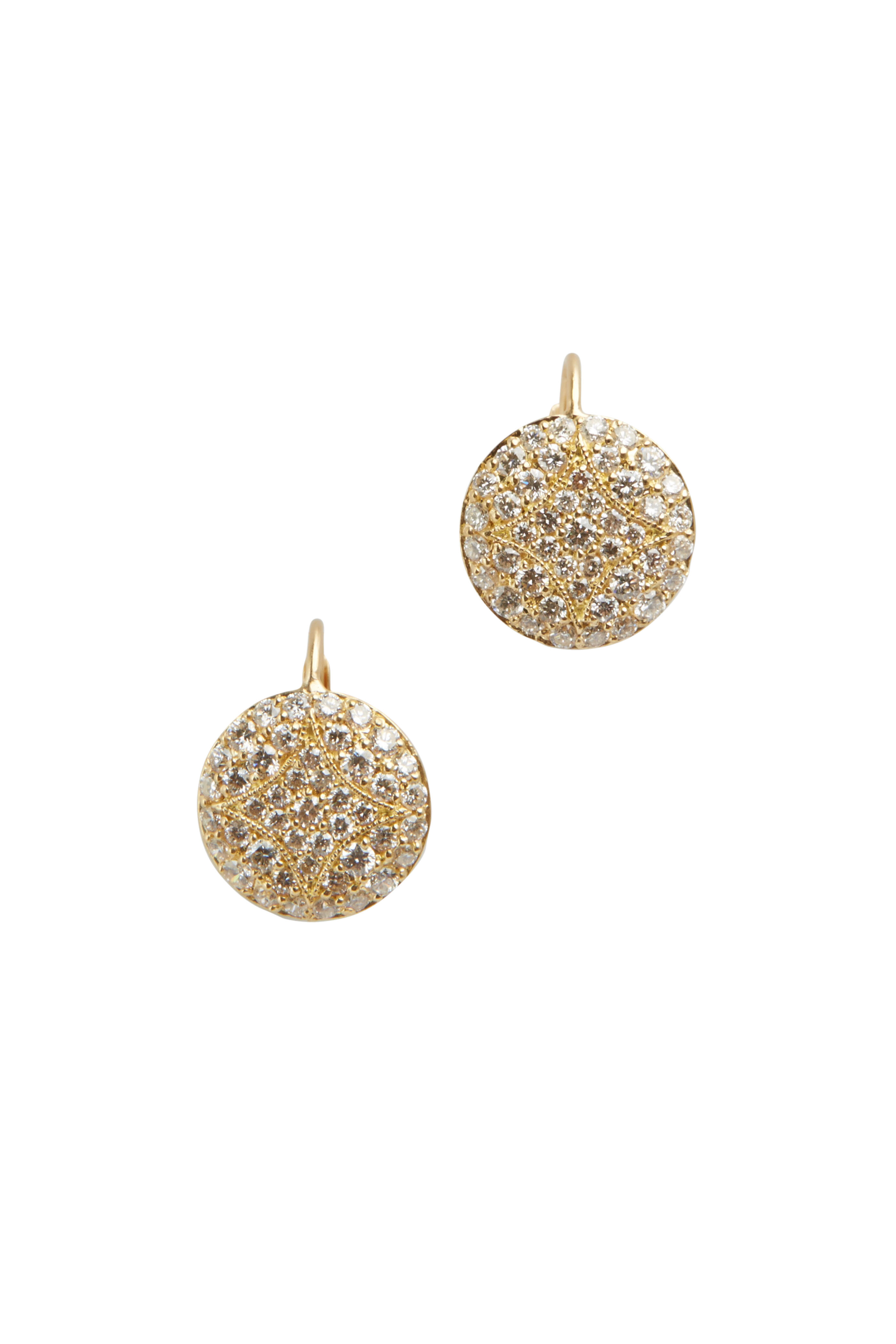 Jamie Wolf - Yellow Gold Small Pavé Aladdin Stud Earrings