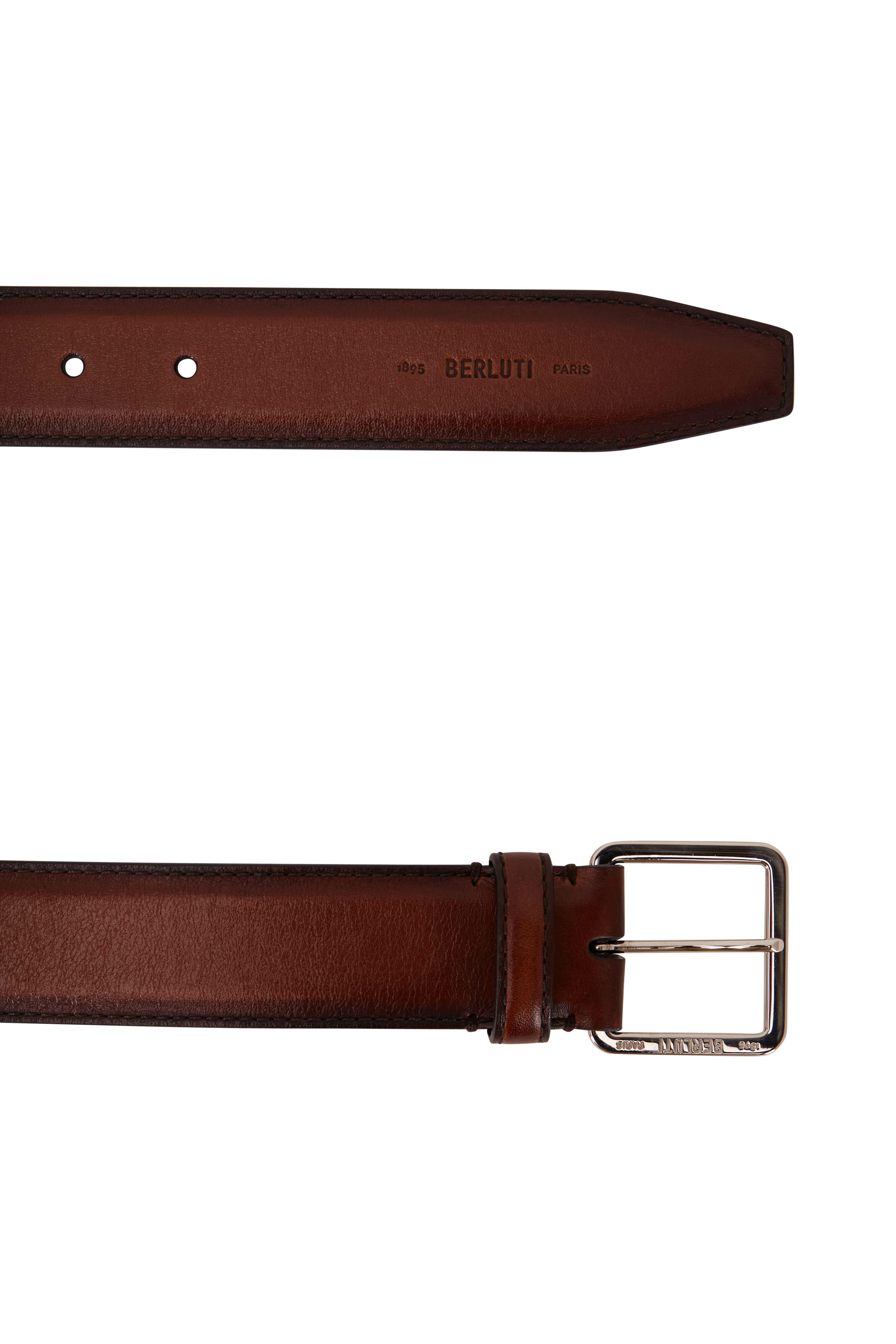 Berluti - Brown Leather Belt | Mitchell Stores