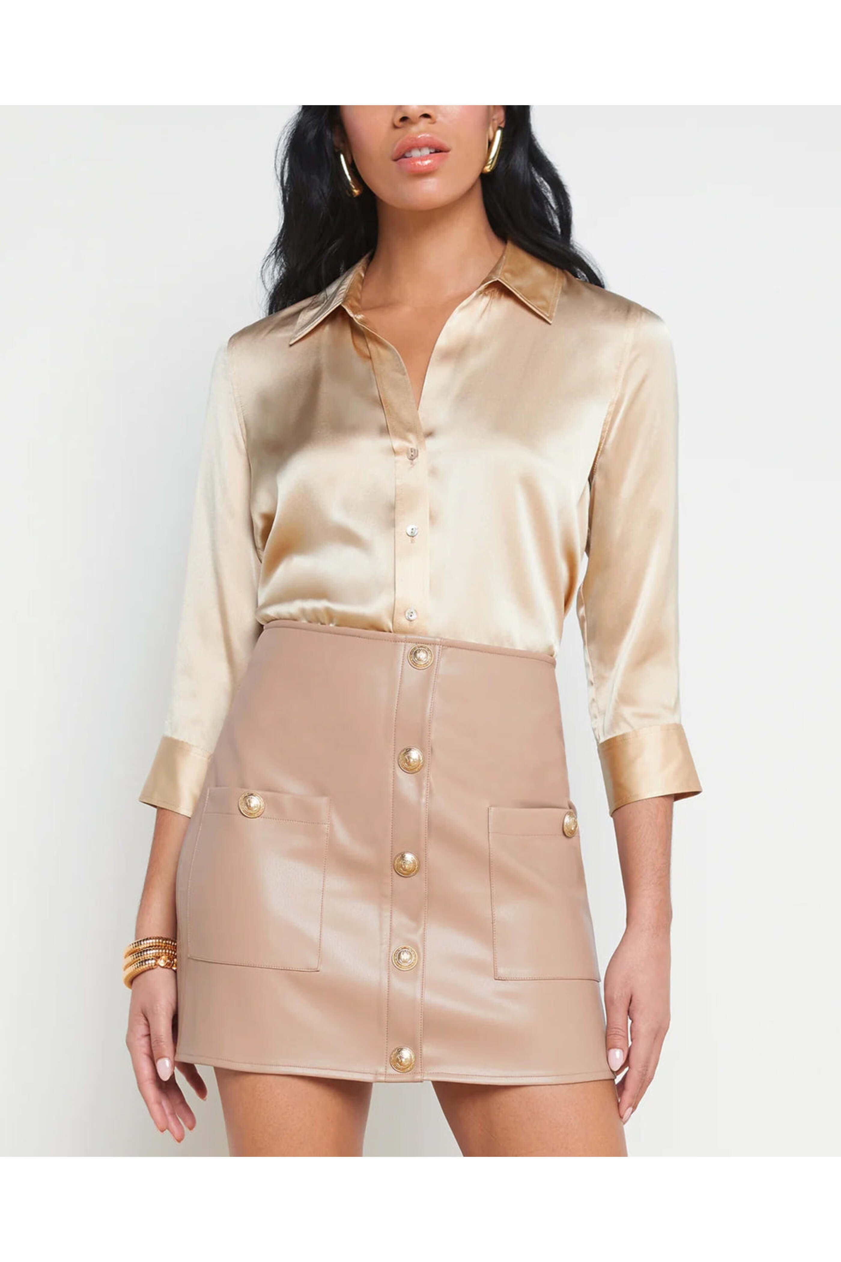 L'Agence - Toasted Almond Dani Blouse