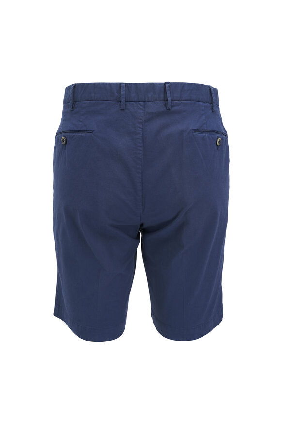 PT Torino - Bermuda Navy Blue Stretch Cotton Shorts 