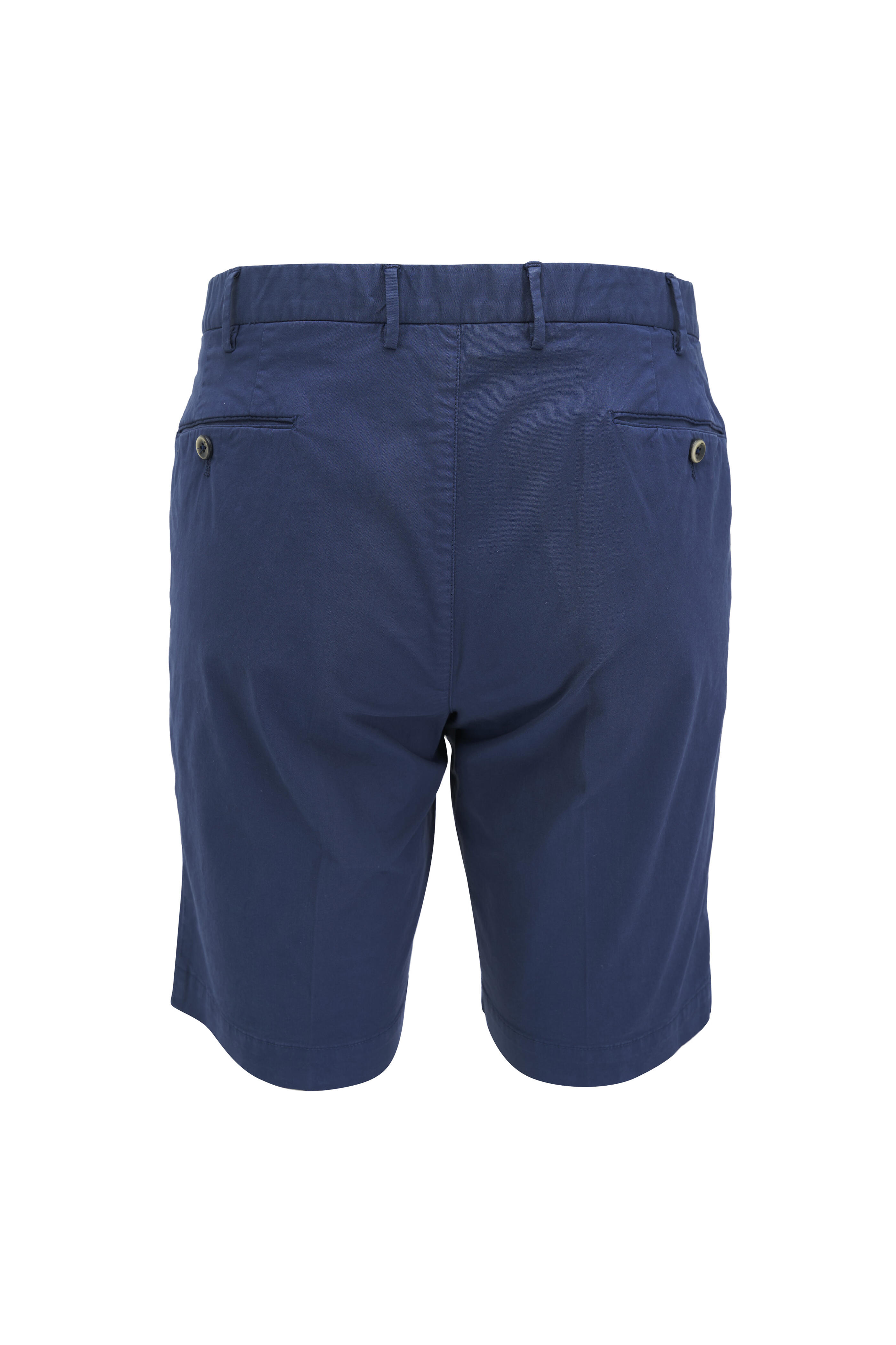 PT Torino - Bermuda Navy Blue Stretch Cotton Shorts