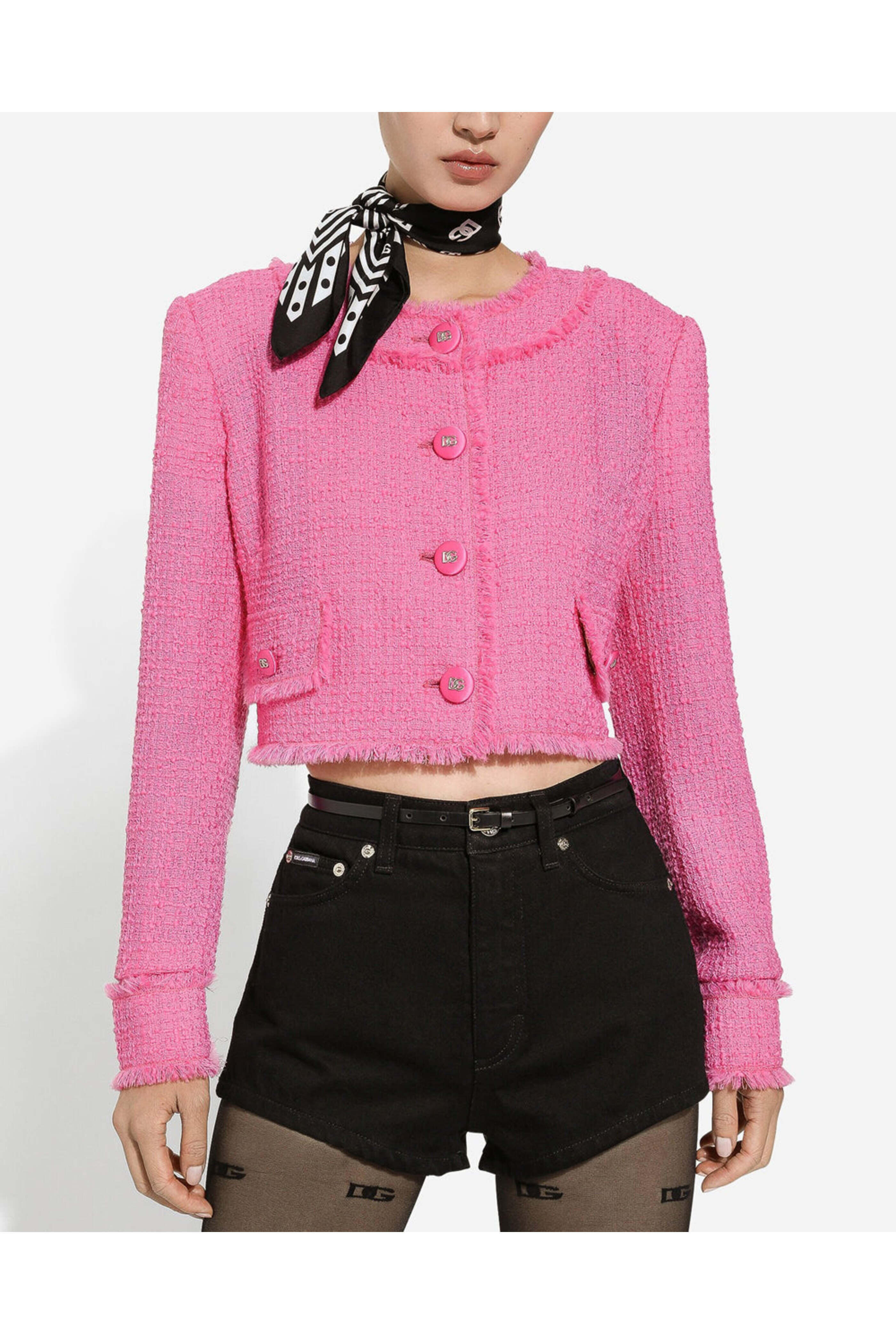 Dolce & Gabbana - Rosa Tweed DNA Jacket