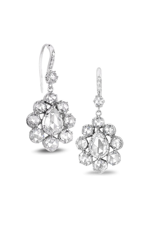 Nam Cho - Georgian Rose 3.1CT Diamond Drop Earrings