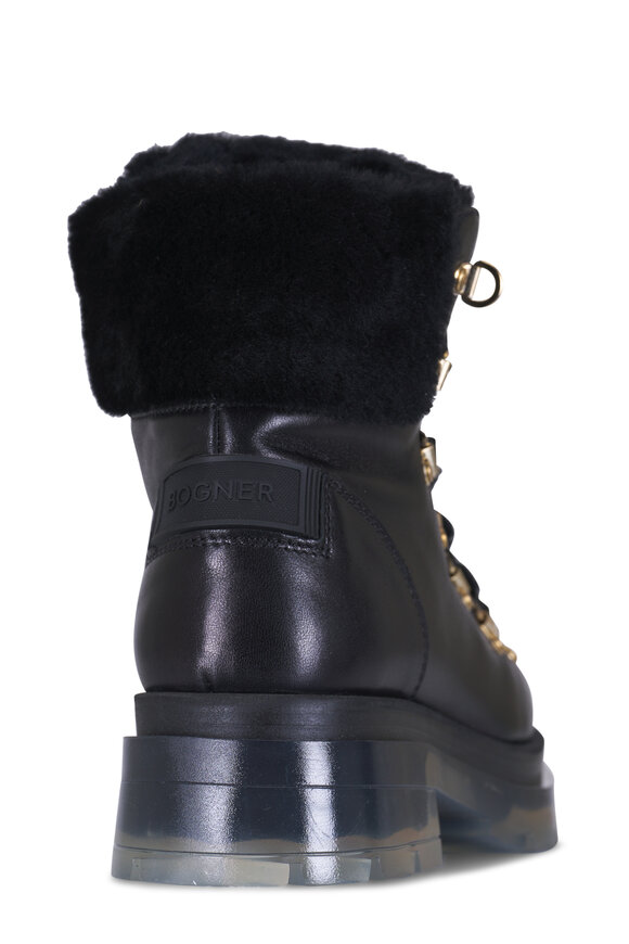 Bogner - Swansea Black Leather & Shearling Boot