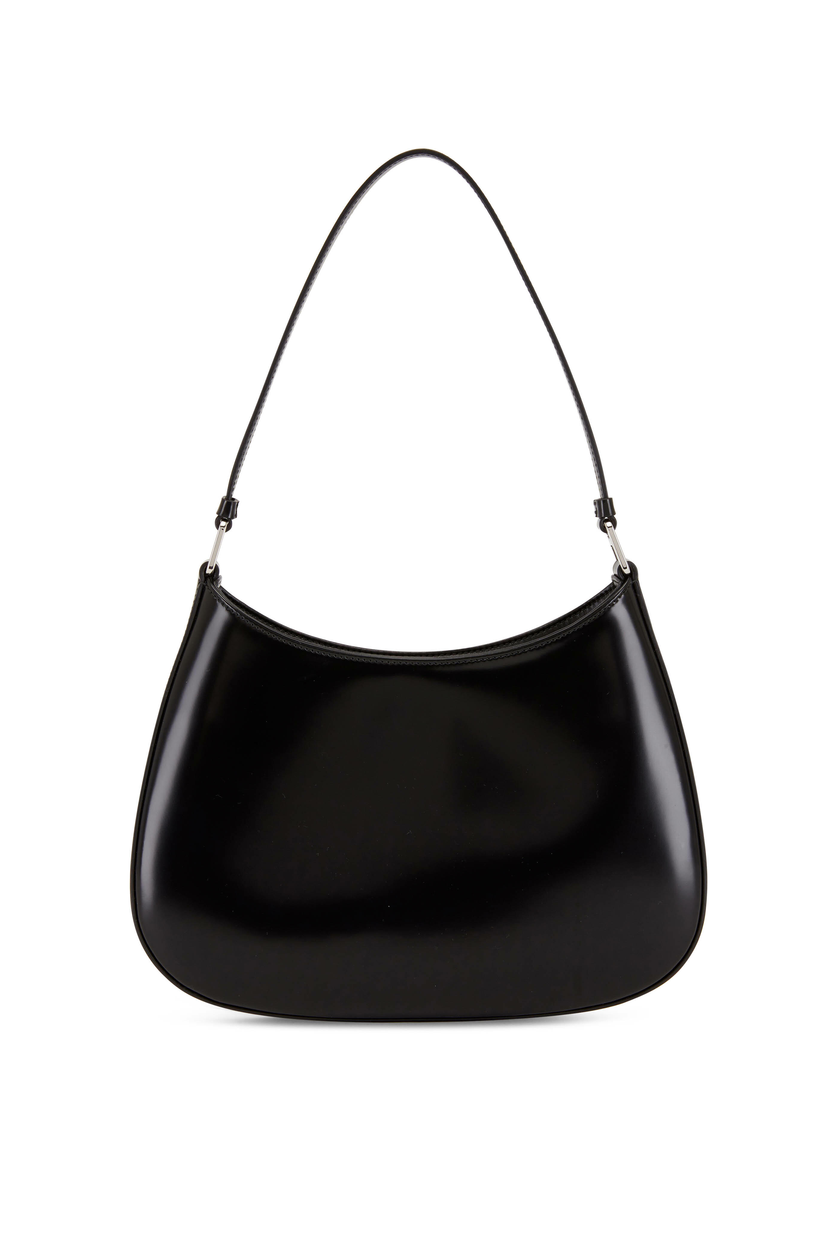 Prada - Cleo Black Spazalatto Leather Shoulder Bag