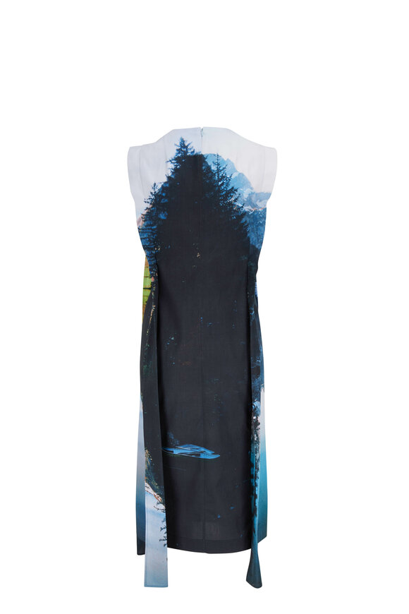Akris - Multicolor Large Mountain Print Dress