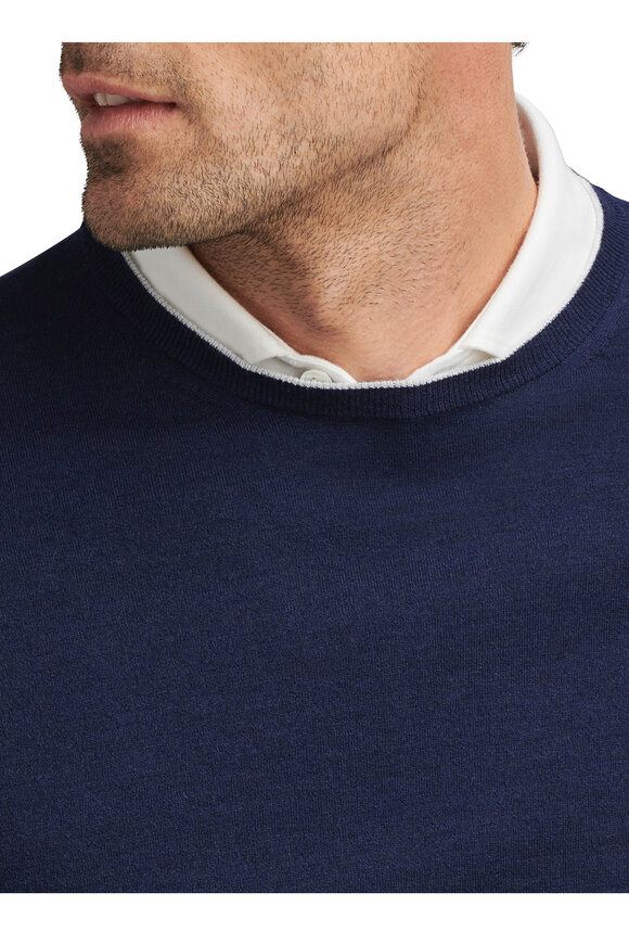 Peter Millar Excursionist Flex Navy Crewneck Sweater - view 2