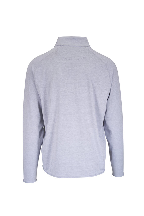 Peter Millar Stealth Performance Gale Gray Quarter-Zip Pullover - view 2