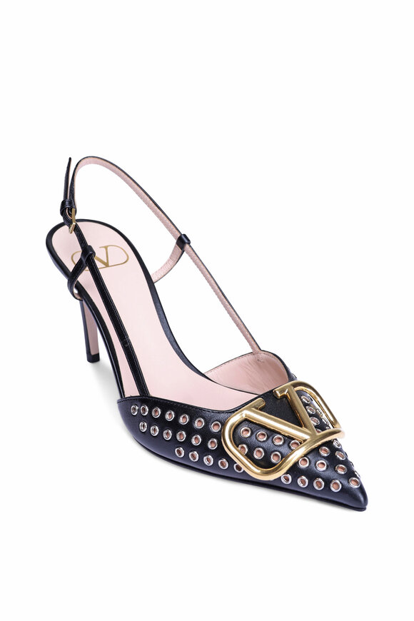 Aquazzura - Lune Slingback Pump in Black, 85mm | Mitchell Stores