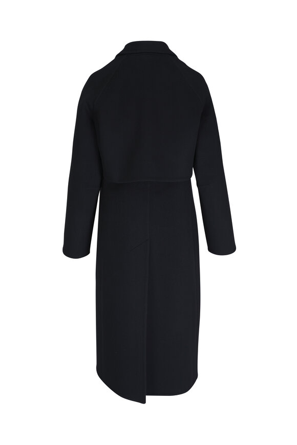 Akris - Kat Black Double Faced Wool Coat