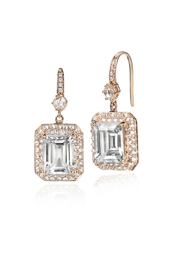 Nam Cho - Pink Gold & White Diamond Spike Earrings