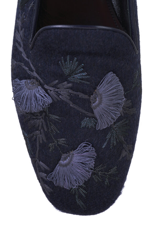 Arteana - Flora Navy Slipper 