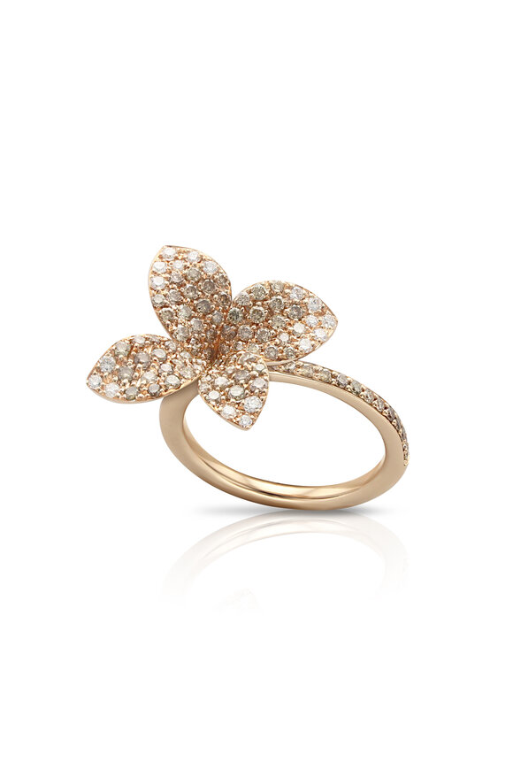 Pasquale Bruni 18k Rose Gold Diamond Giardini Segreti Petite Ring
