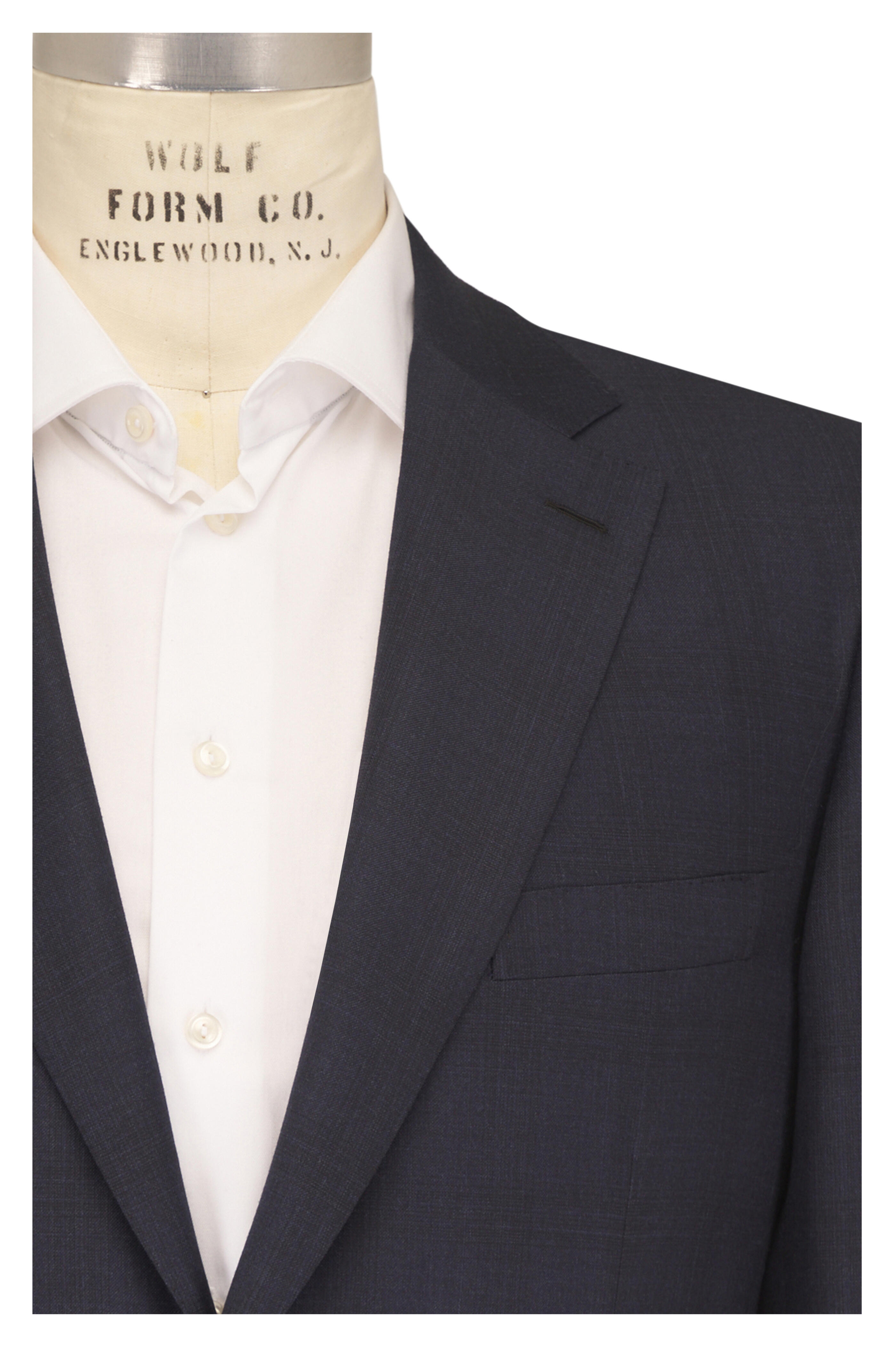 Brioni - Navy Blue 150's Check Wool Suit - view 1