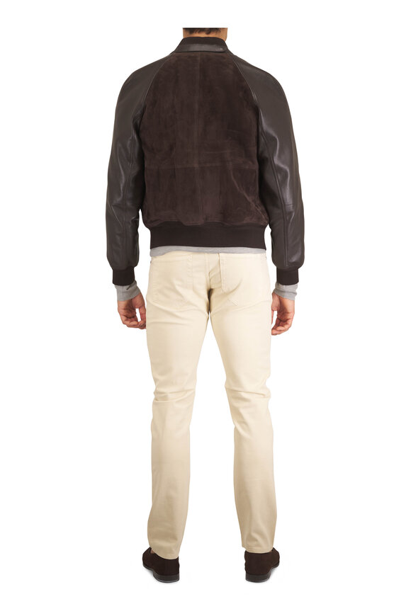 Tom Ford Dark Brown Fine Suede Bomber Jacket - view 4