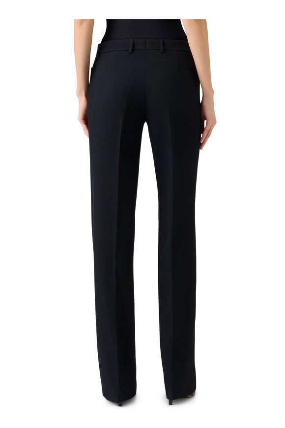 Akris Punto Mikka Black Virgin Wool Straight Leg Pant - view 3