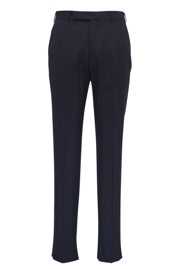 Zegna Navy Blue Wool Pant 