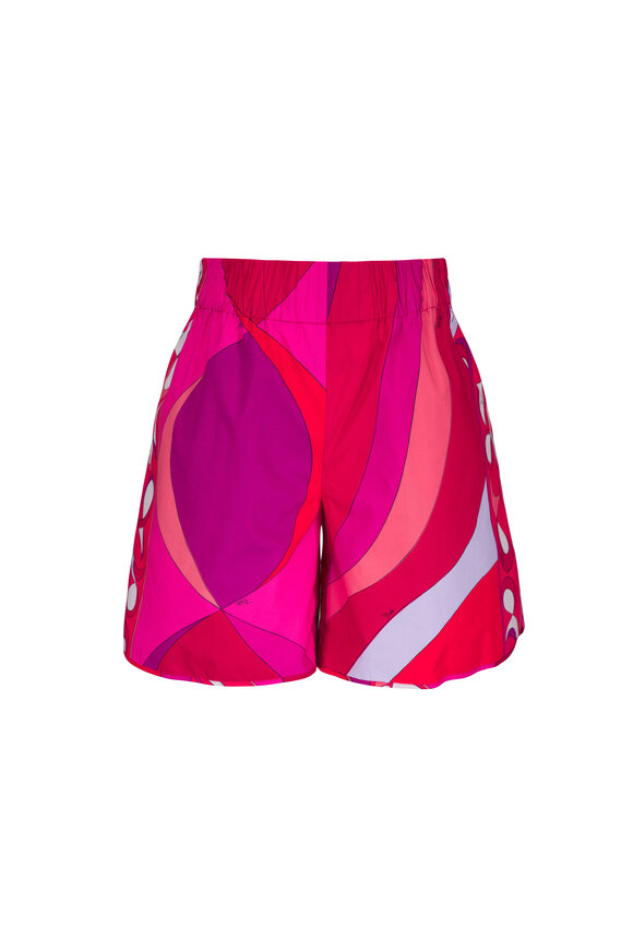 Valentino - Solid Pink Crepe Couture Shorts | Mitchell Stores