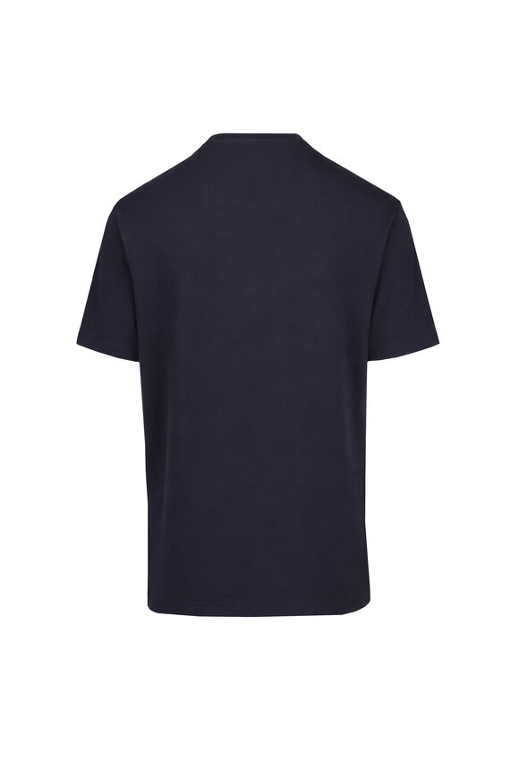 Stefan Brandt Enno Navy Blue Cotton T-Shirt - view 2