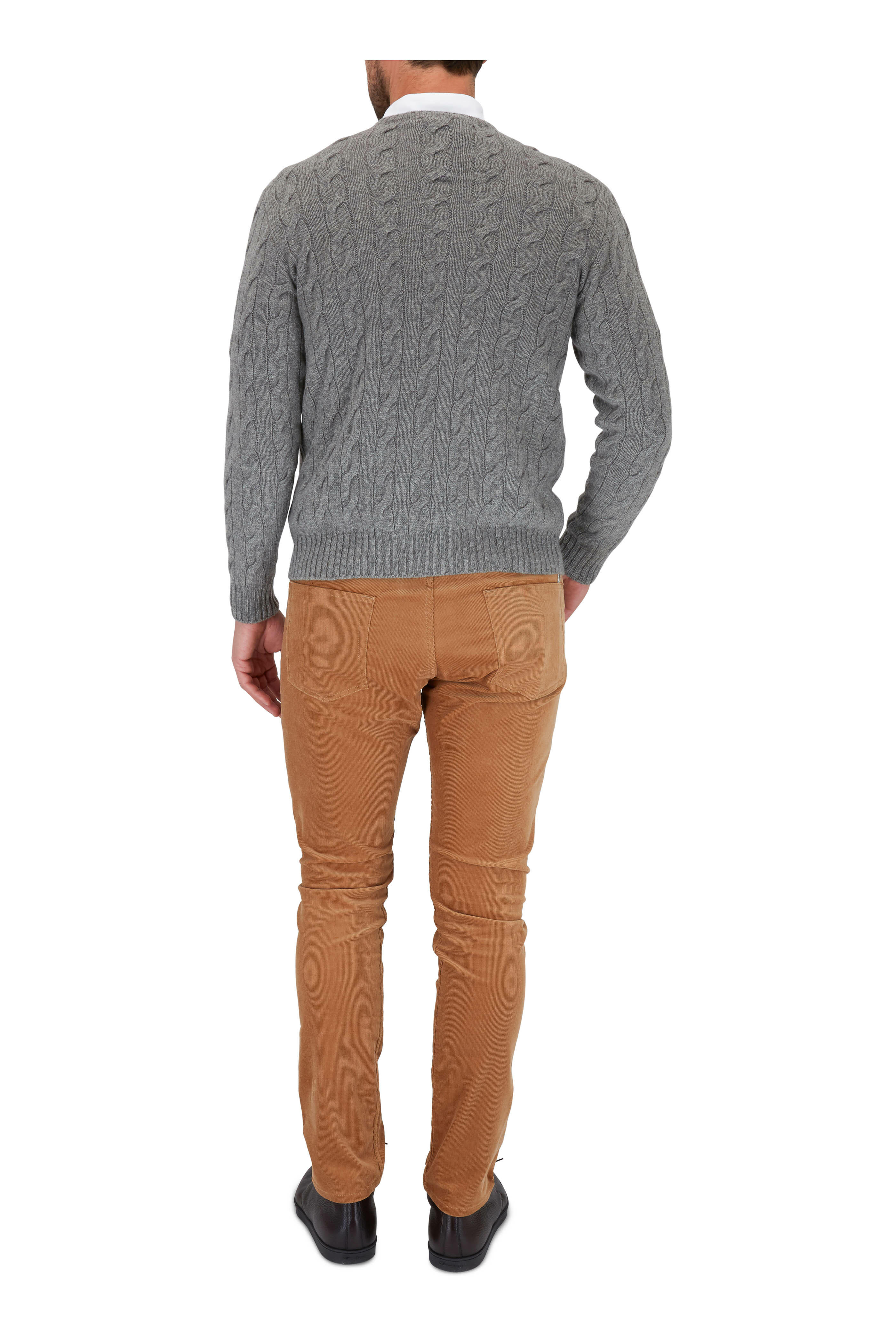 Santoni - Leland Dark Brown Deerskin Lace-Up Boot