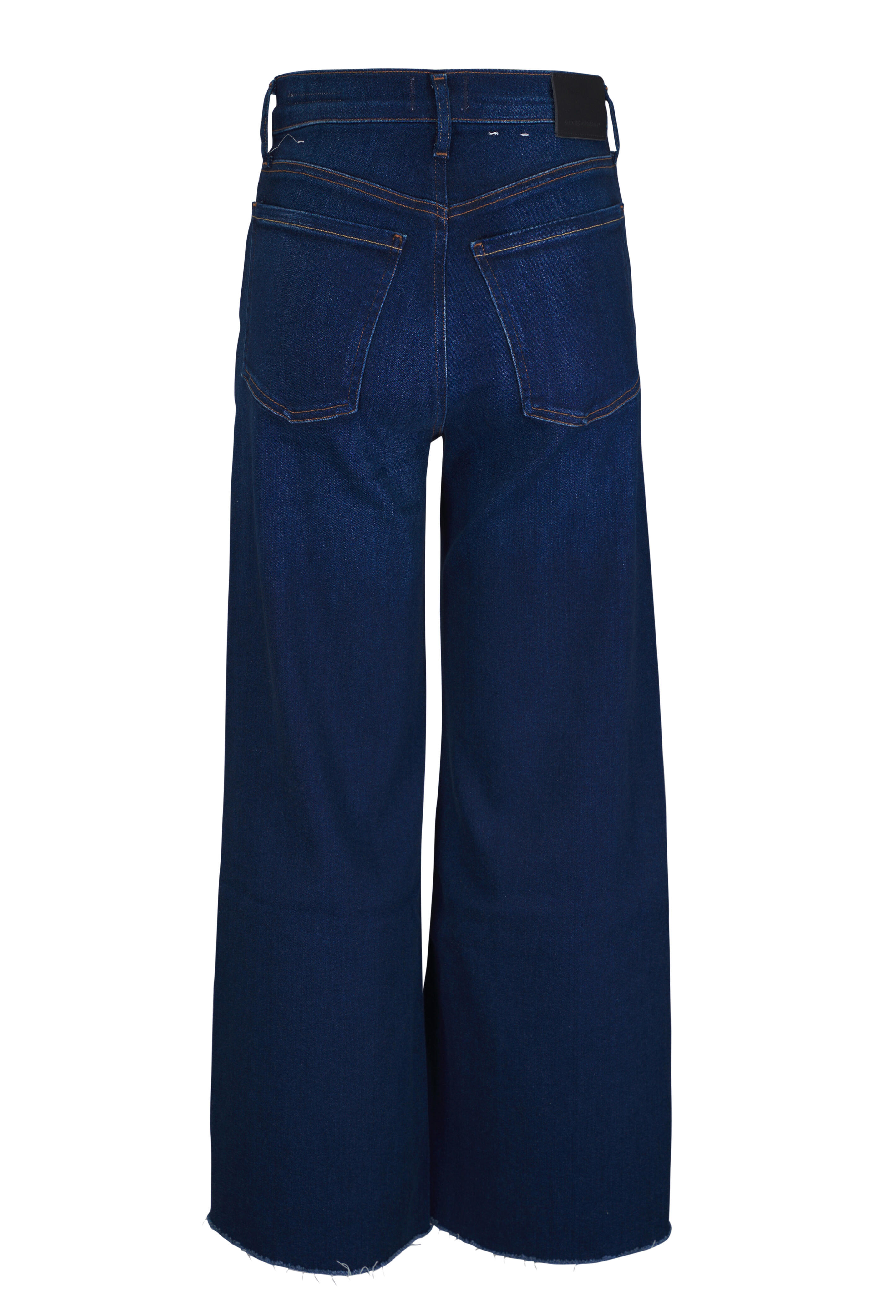 ◆UNKNOWN PLANET◆ Side line wide denim pants dark blue Citizens of Humanity - Lyra Dark Indigo Wide-Leg Crop Jean