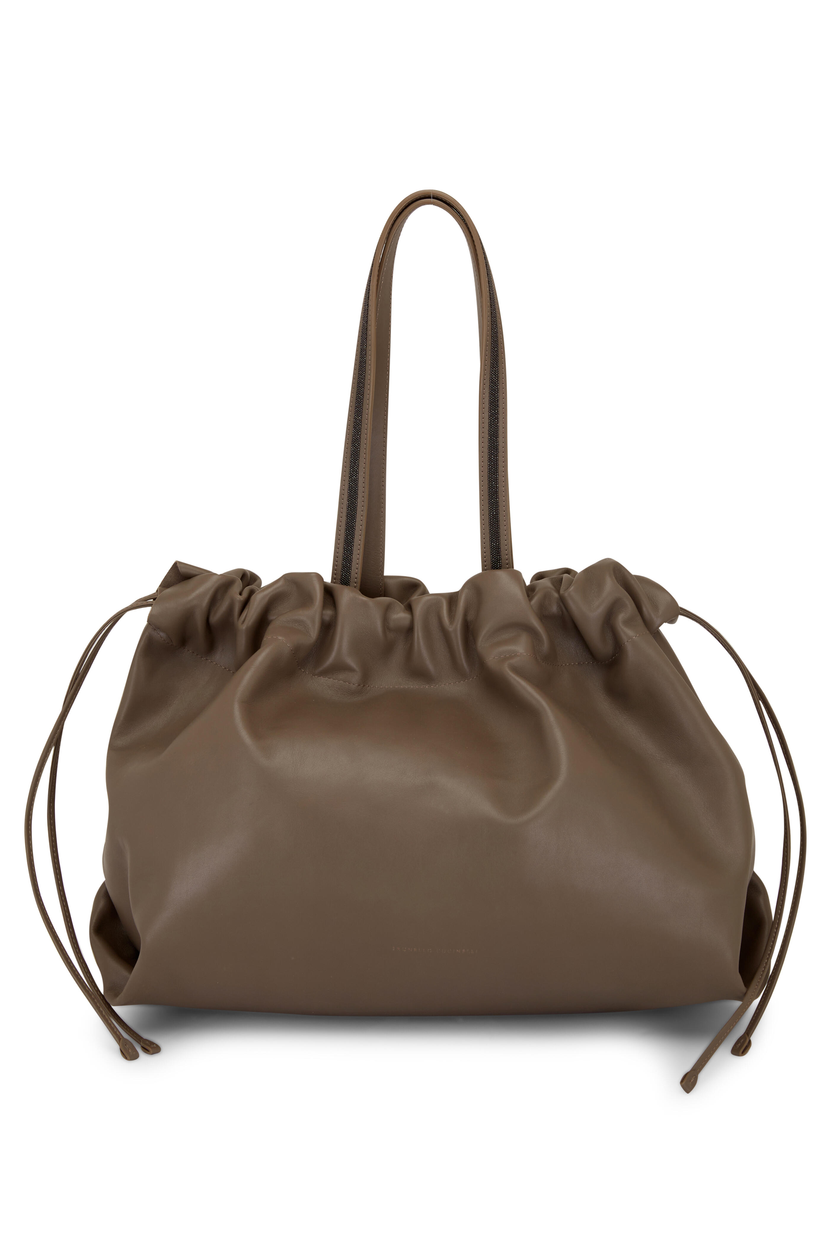 Brunello Cucinelli - Elephante Pillow Cinched Leather Tote