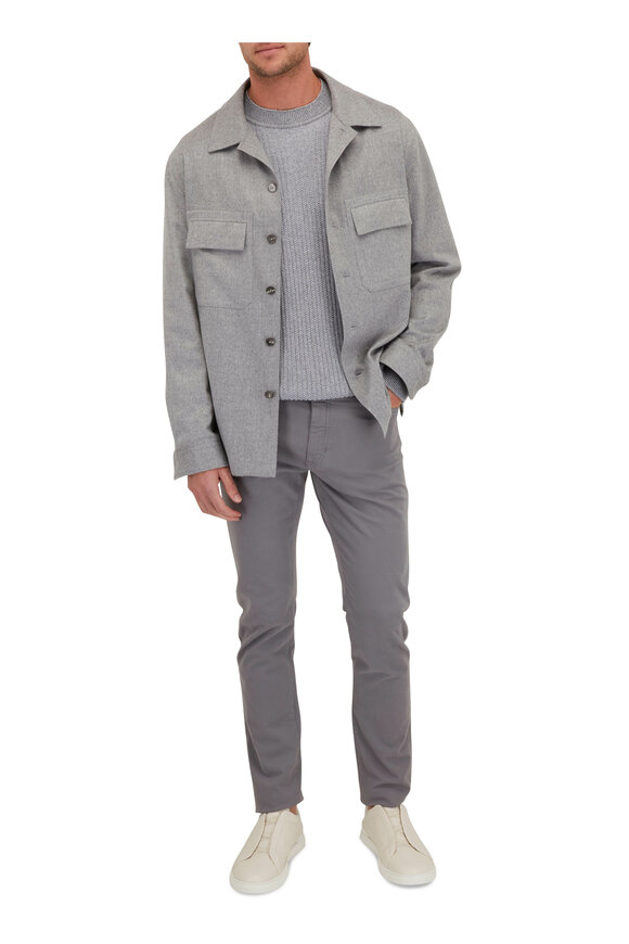 Zegna - Gray Cashmere Overshirt