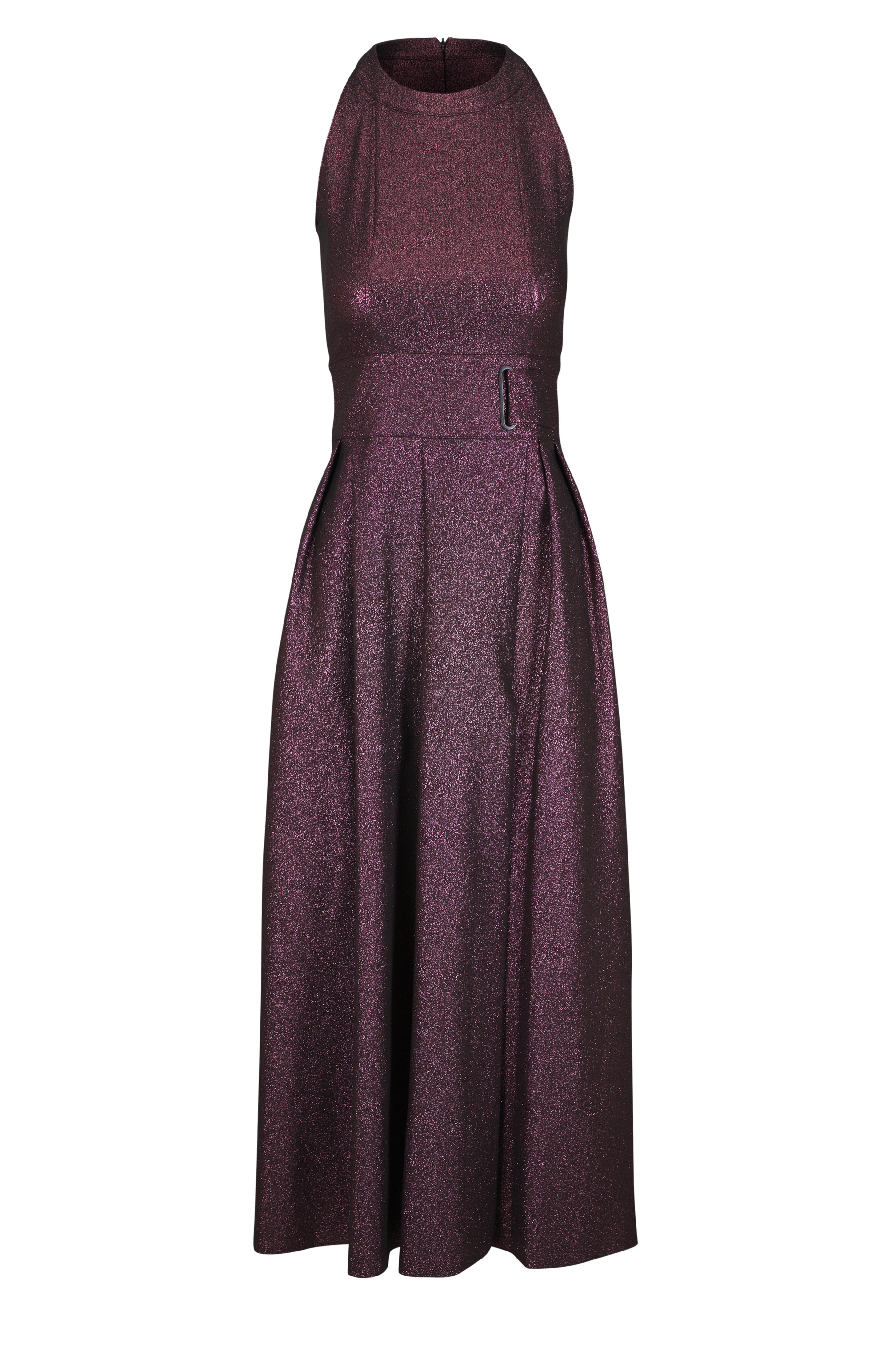 Akris Punto - Blackberry Sleeveless Belted Midi Dress