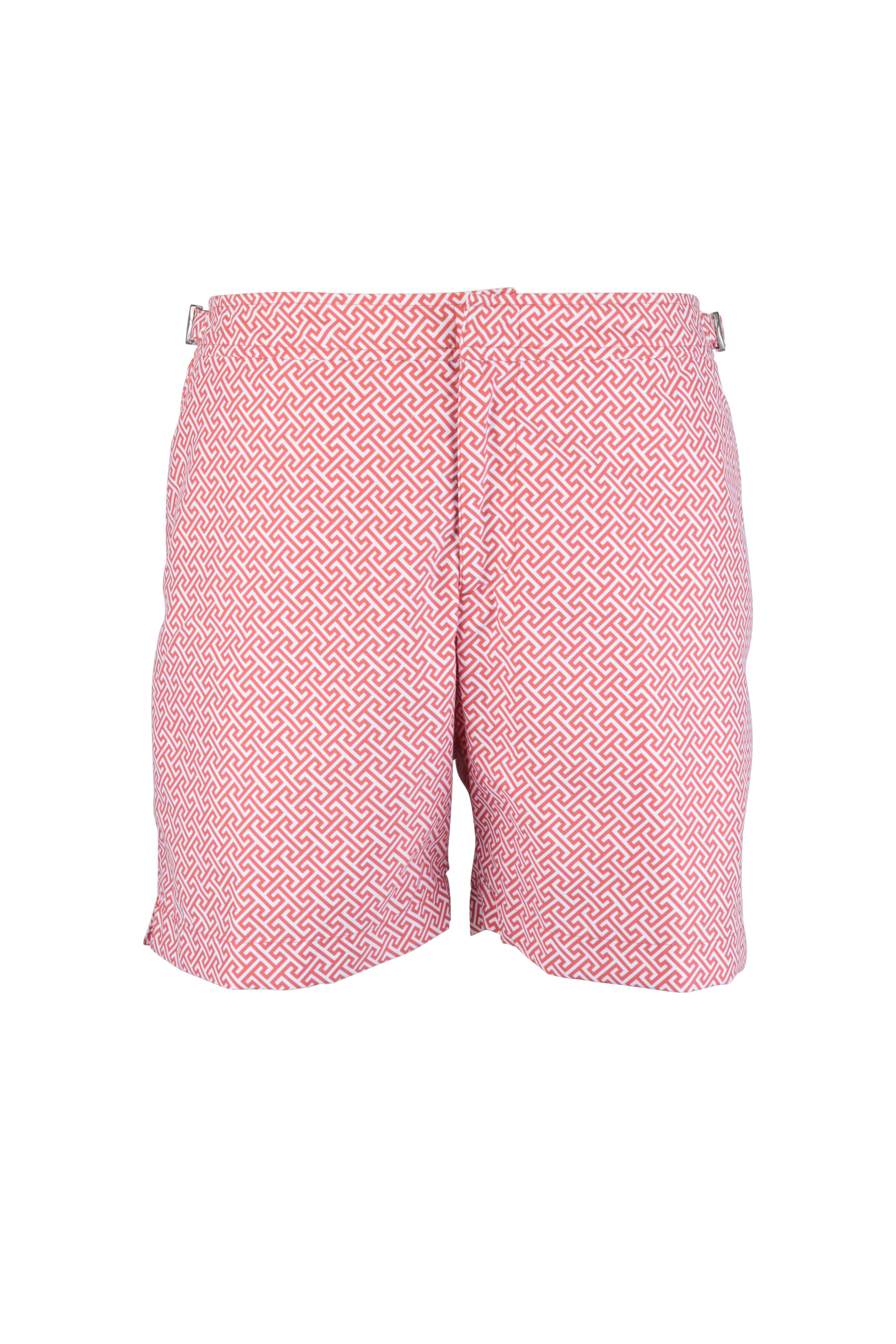 Orlebar Brown - Bulldog Laurito Blush Geometric Print Swim Trunks
