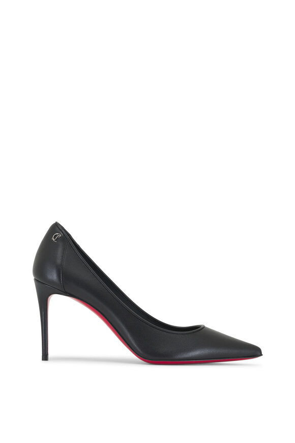 Christian Louboutin - Sporty Kate Black Leather Pump, 85mm