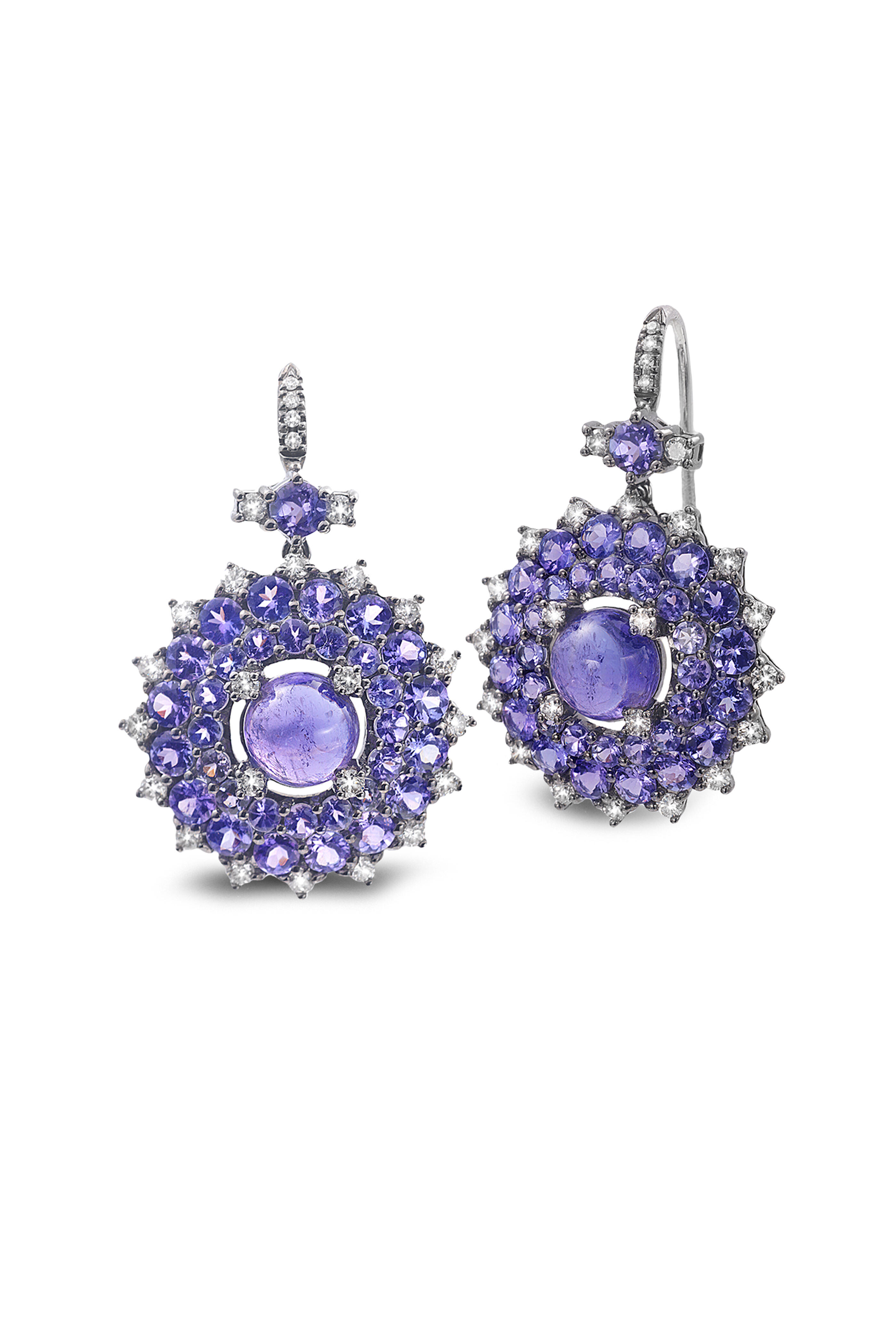 Nam Cho - Tanzanite Sunburst Earrings