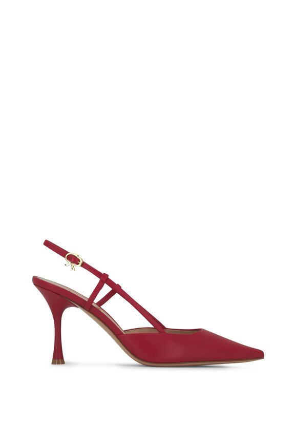 Gianvito Rossi - Tabasco Red Leather Slingback Pump, 85mm