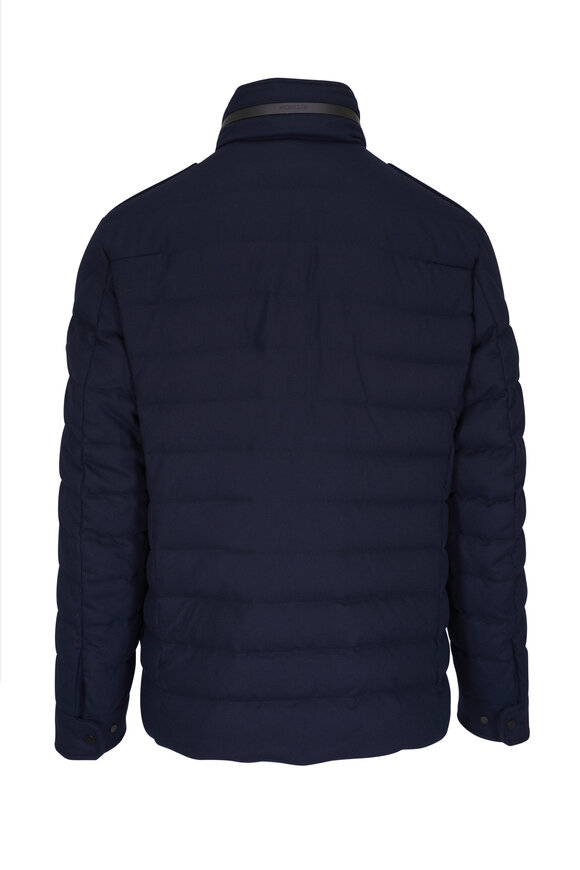 Moncler - Munt Navy Cashmere Down Jacket