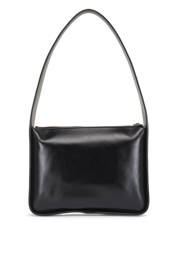 Khaite Lori Squared Black Crackle Patent Leather Bag - view 3