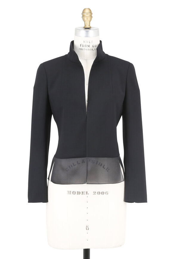 Akris - Ilke Black Short Wool Jacket  