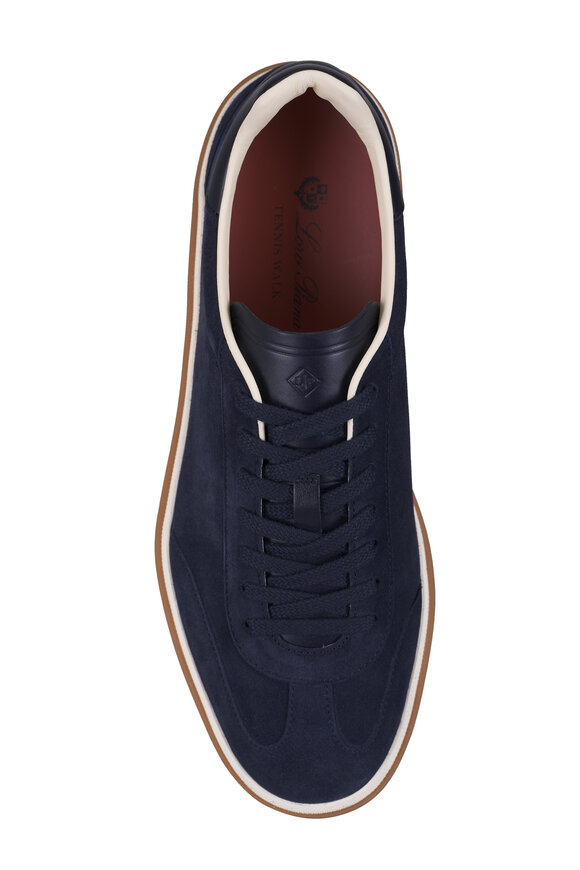 Loro Piana Tennis Walk Navy Blue Suede Sneaker - view 3