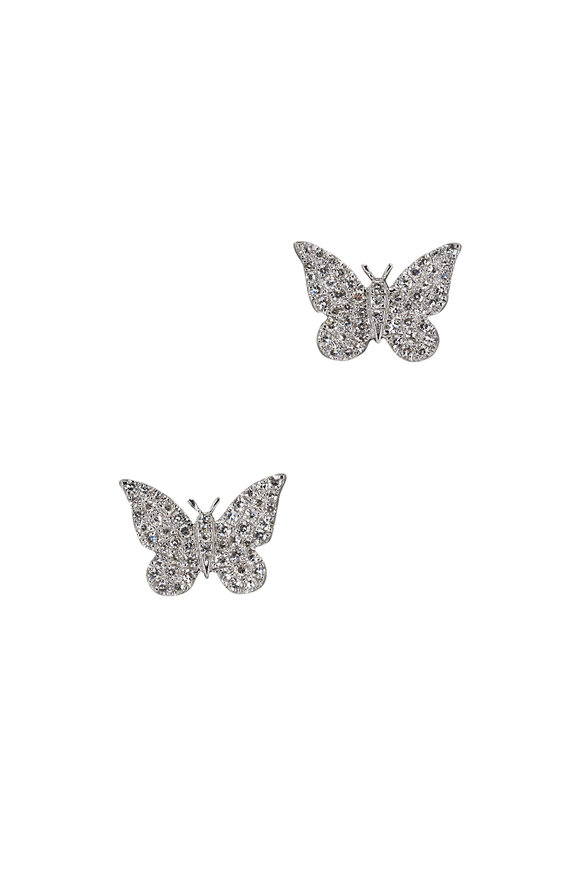Kai Linz - Diamond Butterfly Stud Earrings
