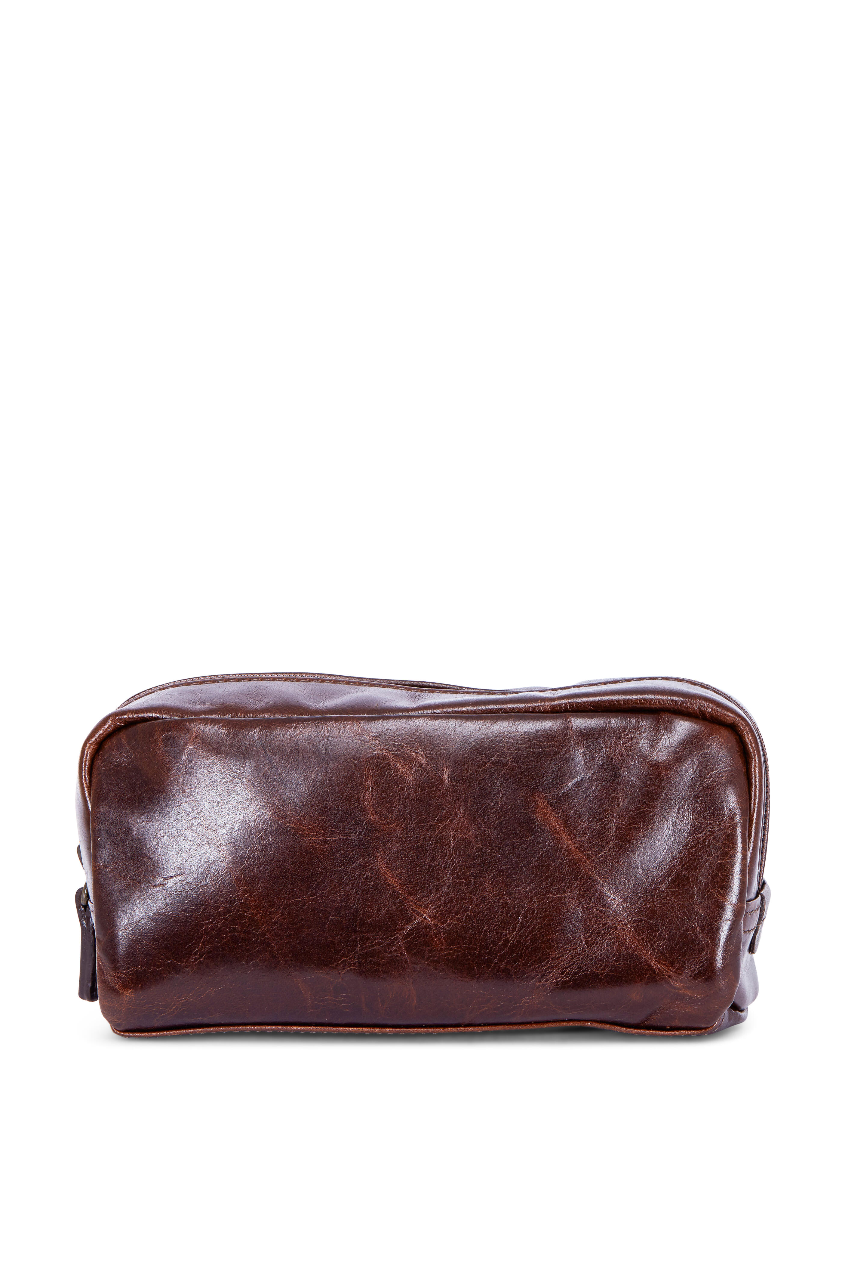 Moore & Giles Vintage Brown Mini Dopp Kit