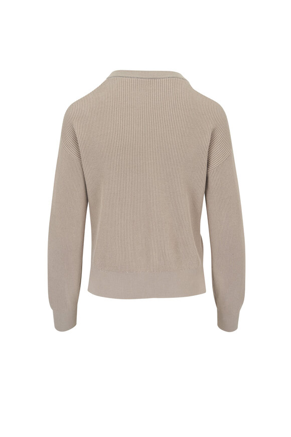 Brunello Cucinelli - Taupe Cotton Crewneck Sweater 