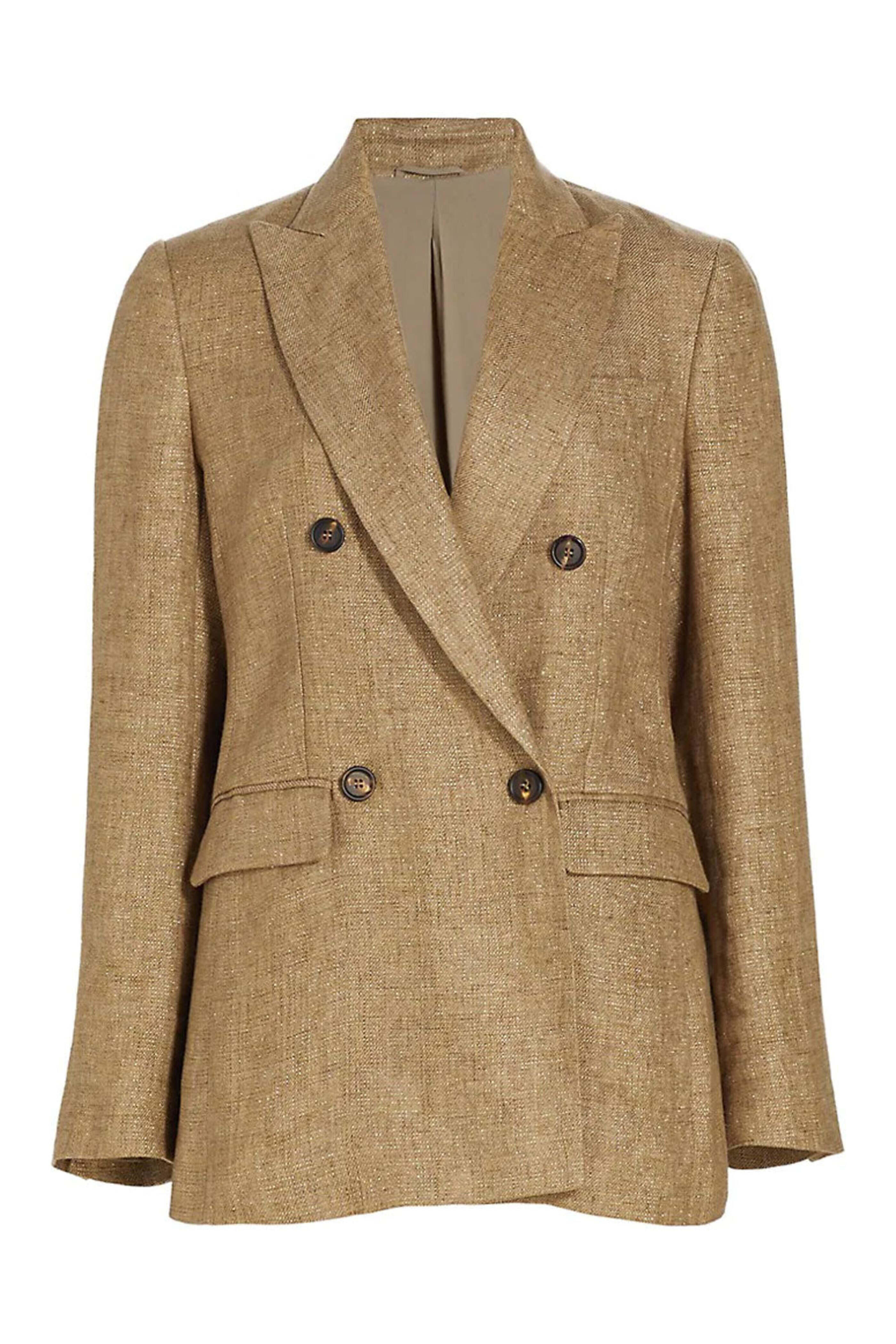 Brunello Cucinelli - Camel and Loro Sparkling Linen Blazer